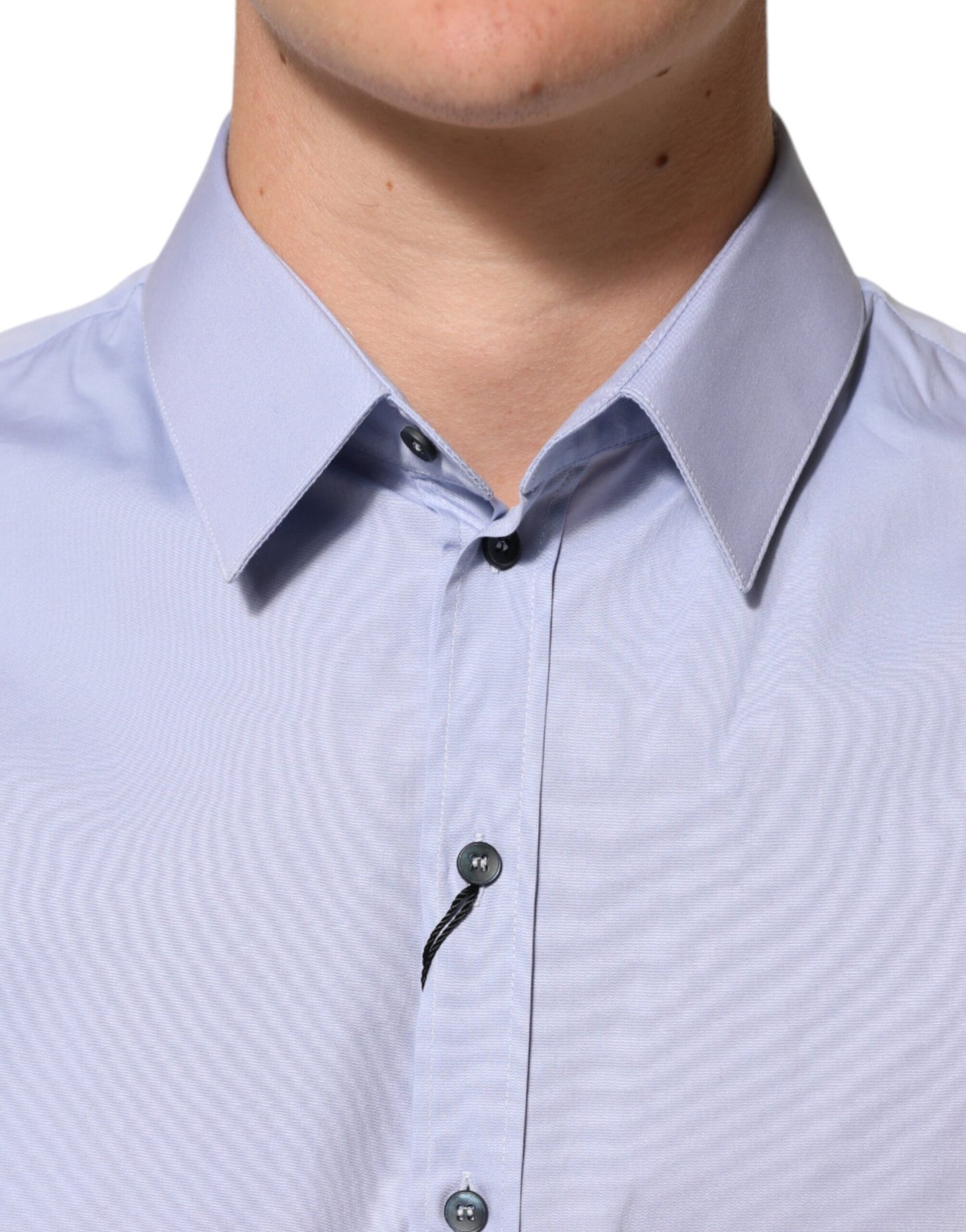 Dolce & Gabbana Blue SICILIA Cotton Men Dress Formal Shirt