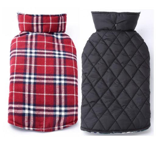 Waterproof Tartan Dog Suit Jacket: Stylish Outdoor Attire For Your Pooch