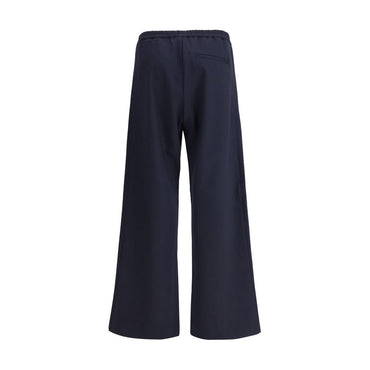 Cruna Blue Cotton Casual Pants