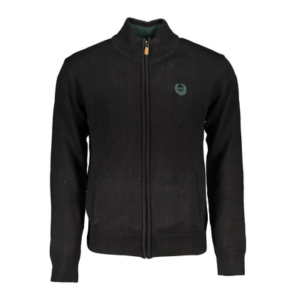 Gianmarco Venturi Black Cotton Men's Cardigan