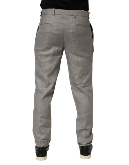 Briglia 1949 Gray Mid Waist Dress Formal Skinny Men Pants