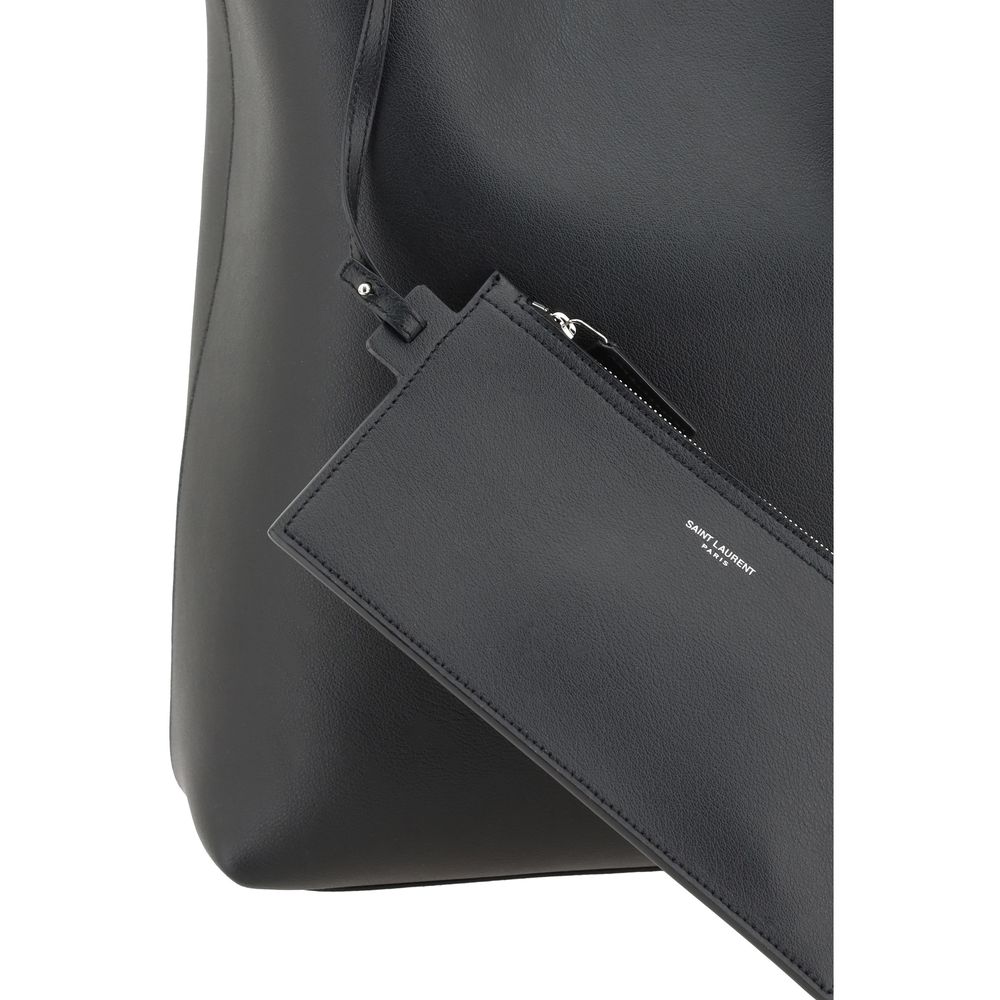 Saint Laurent Black Calf Leather Bos Taurus Shoulder Bag