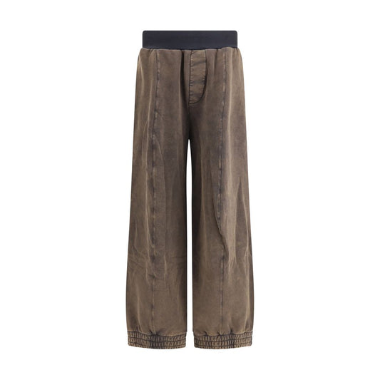 ALAINPAUL Brown Cotton Casual Pants