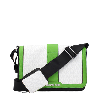 Michael Kors White Fabric Crossbody Bag