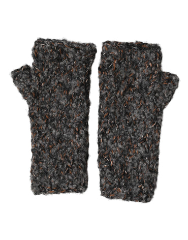 Dolce & Gabbana Gray Virgin Wool Knitted Fingerless Men Gloves