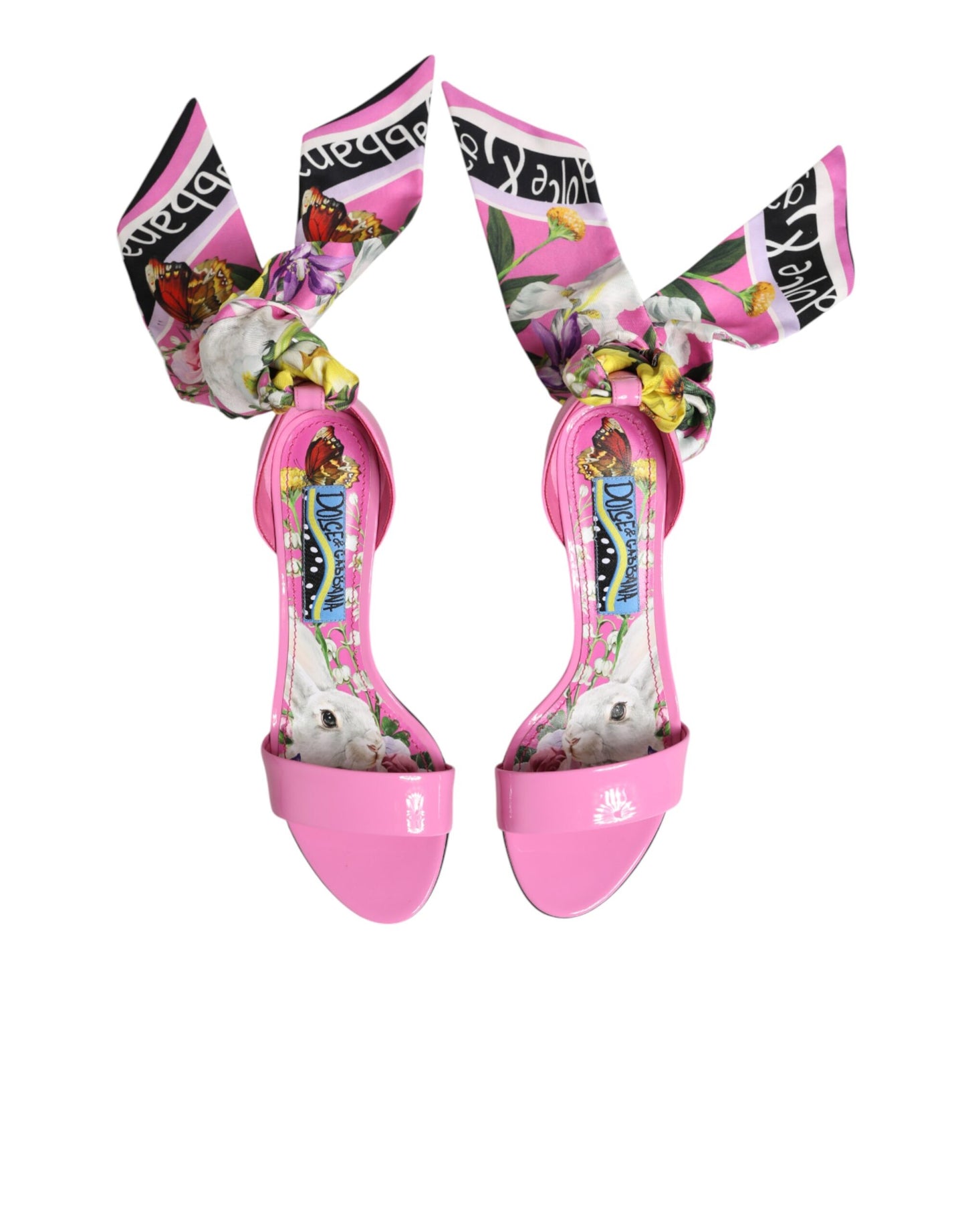 Dolce & Gabbana Pink Leather High Heels Sandals Shoes