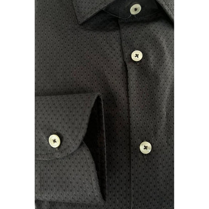 Baldinini Trend Gray Cotton Men Shirt
