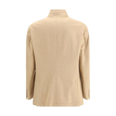Brunello Cucinelli Beige Cashmere Coat