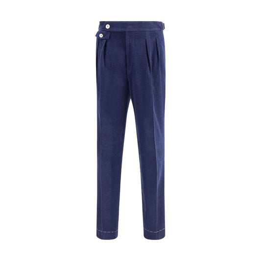Brunello Cucinelli Blue Wool Casual Pants