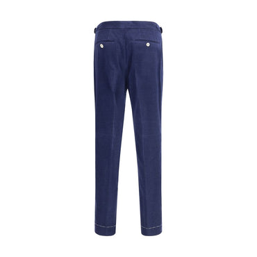 Brunello Cucinelli Blue Wool Casual Pants