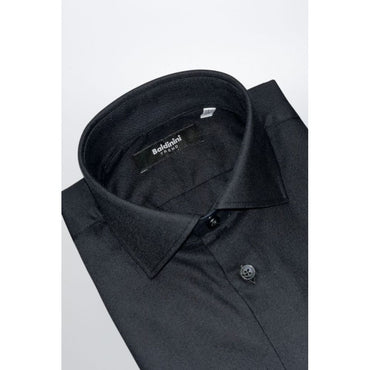 Baldinini Trend Black Cotton Men Shirt