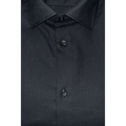 Baldinini Trend Black Cotton Men Shirt