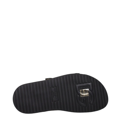 Dolce & Gabbana Beige Velvet Slippers