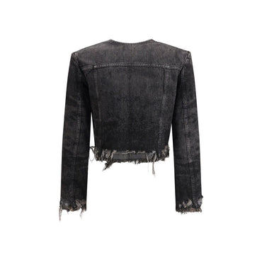 Diesel Gray Cotton Denim Jacket