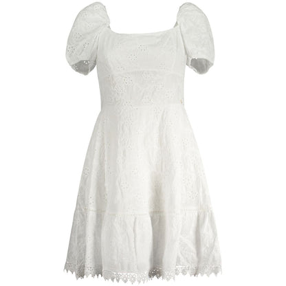 Guess Jeans Bianco Cotton Women Dress