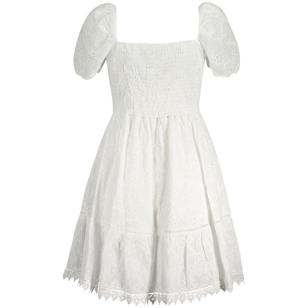Guess Jeans Bianco Cotton Women Dress