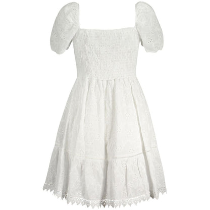 Guess Jeans Bianco Cotton Women Dress