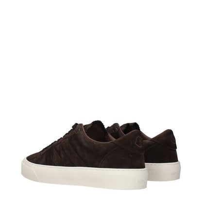 Moncler Brown Leather Low Top Sneakers