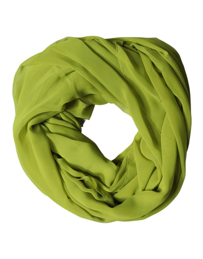 Dolce & Gabbana Green Polyester Stole Neck Wrap Shawl  Scarf