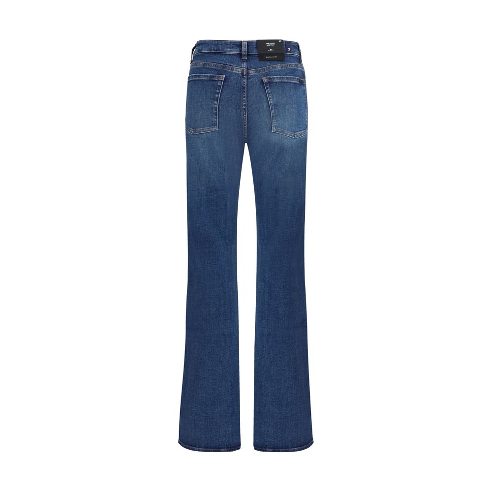 7FOR Blue Cotton Bootcut Jeans