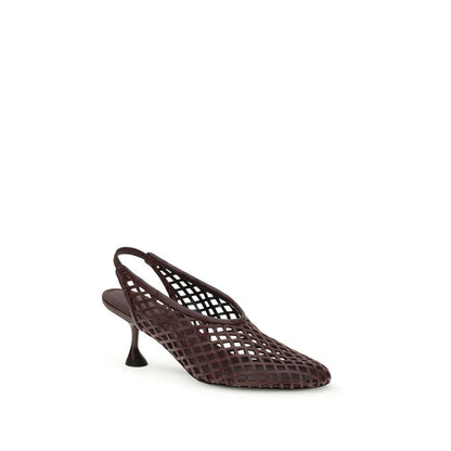 Proenza Schouler Bordeaux Calf Leather Bos Taurus Mid Heel Pumps