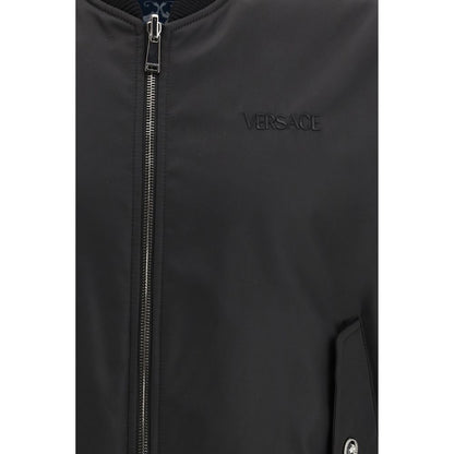 Versace Black Polyamide Bomber