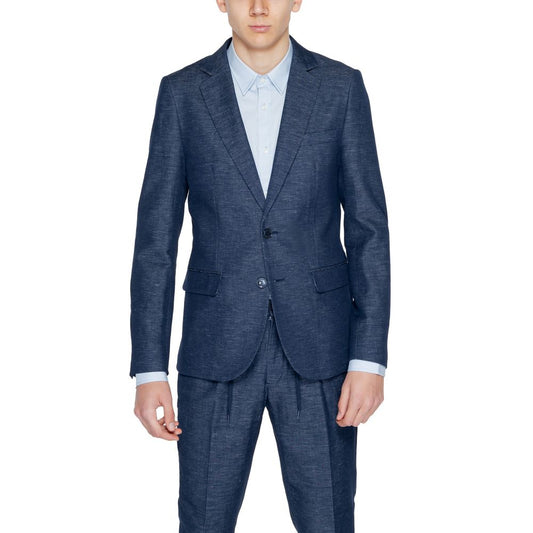 Antony Morato Blue Cotton Blazer