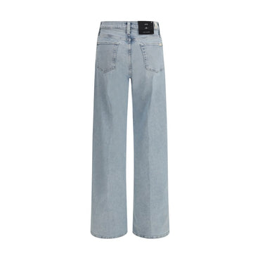 7FOR Blue Cotton Relaxed Fit Jeans