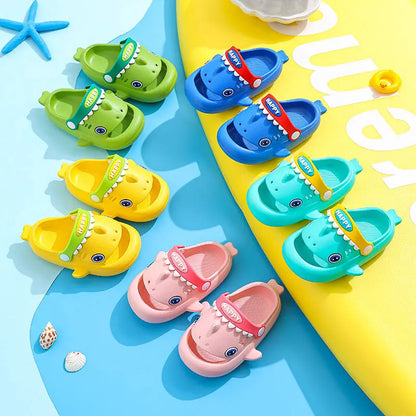 Happy Shark Rubber Non-slip Slippers for Children Multivariant-0