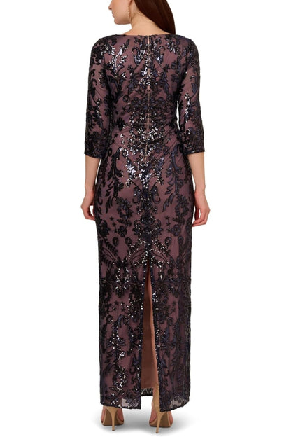 Adrianna Papell Beaded Bodice V-Neckline Dress - Wholesale