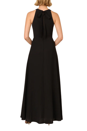 Adrianna Papell Halter Crepe Overlay Wide Leg Jumpsuit-1