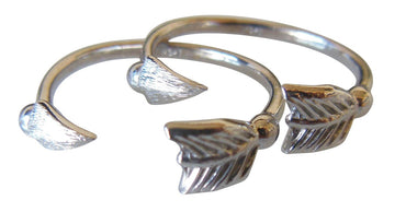 Custom Design: Arrow Stacking Rings- Sterling Silver with 18K: White, green, rose, yellow