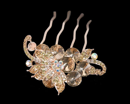 Bridal antique gold hair comb headpiece buy online in Australia BR06-3