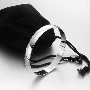 925 Sterling Silver Plated 10mm Plain Women's Bangle - USA Made-1