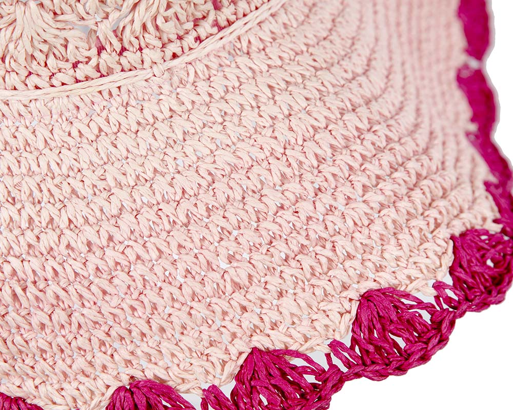 Soft wide brim ladies summer casual beach hat CS016PI