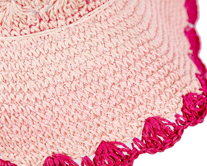 Soft wide brim ladies summer casual beach hat CS016PI