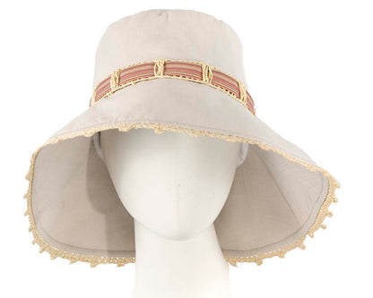Grey ladies summer beach hat-0