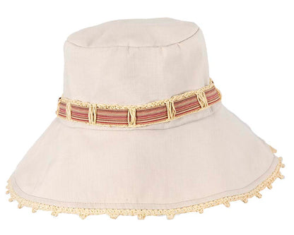Grey ladies summer beach hat-1