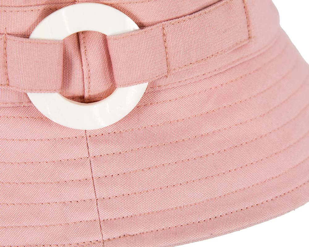Pink ladies bucket summer beach hat with buckle