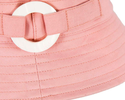 Pink ladies bucket summer beach hat with buckle
