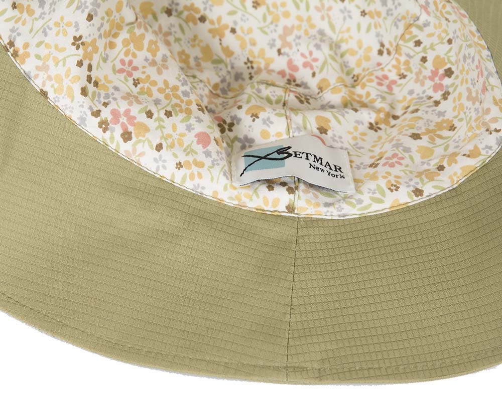 Green ladies bucket summer beach hat-2