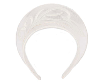 Limited edition ivory crown fascinator with flower