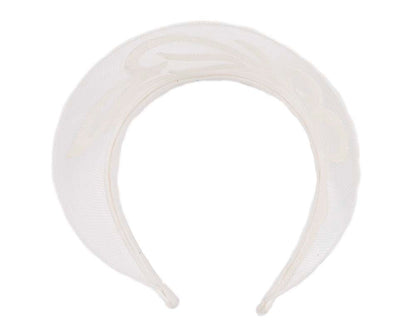 Limited edition ivory crown fascinator with flower