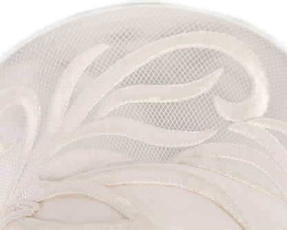 Limited edition ivory crown fascinator with flower