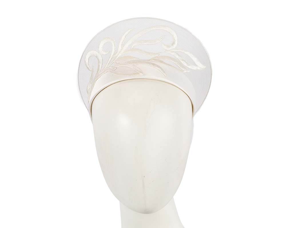 Limited edition ivory crown fascinator with flower