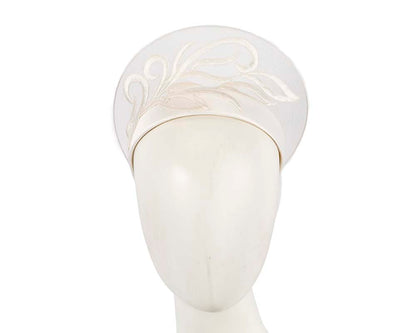 Limited edition ivory crown fascinator with flower