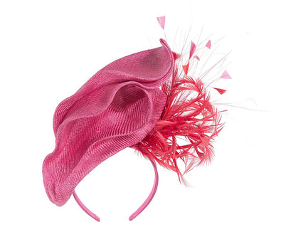 Exclusive fuchsia sculptured racing fascinator-4