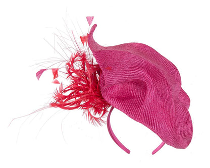 Exclusive fuchsia sculptured racing fascinator-3