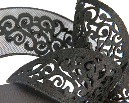 Exclusive black crown fascinator with lace