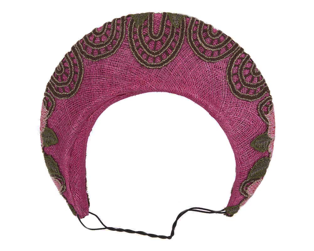 Exclusive fuchsia headband by Cupids Millinery